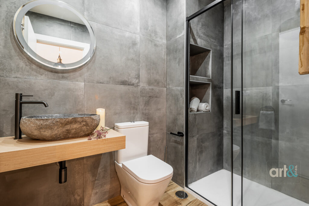 baño estilo industrial estudio art&deco málaga